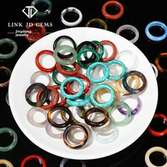 JD Jewelry Agate Dongling Jade Ring Unisex Simple Versatile Personality Matching Ring Geometric Pattern Polishing Craftsmanship