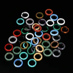 JD Jewelry Agate Dongling Jade Ring Unisex Simple Versatile Personality Matching Ring Geometric Pattern Polishing Craftsmanship 3