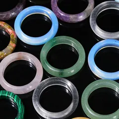 JD Jewelry Agate Dongling Jade Ring Unisex Simple Versatile Personality Matching Ring Geometric Pattern Polishing Craftsmanship 4