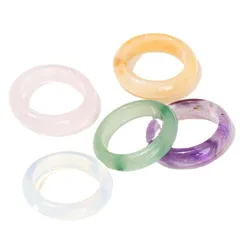 JD Jewelry Agate Dongling Jade Ring Unisex Simple Versatile Personality Matching Ring Geometric Pattern Polishing Craftsmanship 5