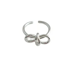 New Style Bow Tie Open Rings For Women In Copper Featuring Electroplated And Braid Craftsmanship 5