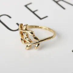 Korean Jewelry Wholesale Yiwu Commodity Wholesale Branches Leaves Love Leaves Self-defense Ring Ring 2