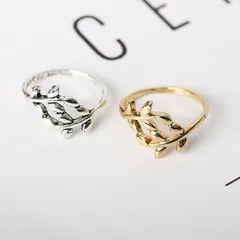 Korean Jewelry Wholesale Yiwu Commodity Wholesale Branches Leaves Love Leaves Self-defense Ring Ring 3