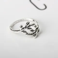 Korean Jewelry Wholesale Yiwu Commodity Wholesale Branches Leaves Love Leaves Self-defense Ring Ring 4