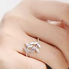 Korean Jewelry Wholesale Yiwu Commodity Wholesale Branches Leaves Love Leaves Self-defense Ring Ring 5