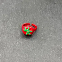 New Style Strawberry Ring For Women In Alloy Featuring Enamel Craftsmanship 3
