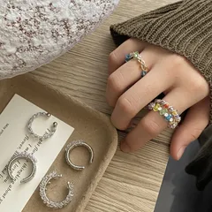 New Style Alloy Rings For Women With Beading Craft And Transparent Glass Beads In Elegant Colour 2