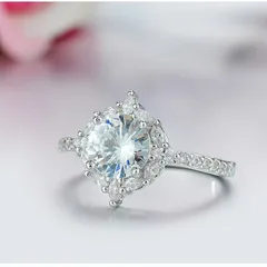 New Style Flowers Ring For Unisex Featuring Electroplated Alloy With Zircon Inlay 3