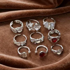 New Style Irregular Gold Alloy Ring For Women With Moonstone Inlay, Waterproof Non Tarnish 2