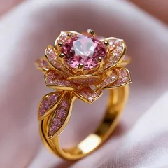 New Style Rose Gold Alloy Ring For Women With Zircon Inlay Featuring Elegant Flower Design 2