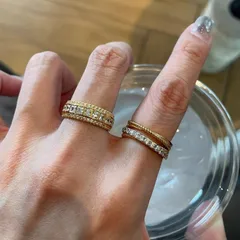 New Style Round Gold Ring For Women Featuring Electroplated Alloy With Rhinestones Inlay 2