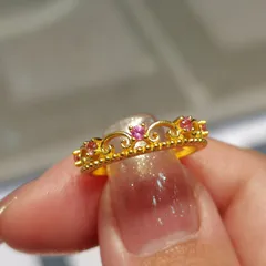 Lace Copper Ring For Women With Electroplated Gold Plating, Perfect For Spring