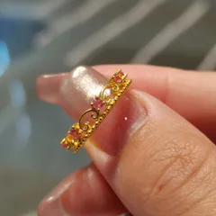 Lace Copper Ring For Women With Electroplated Gold Plating, Perfect For Spring 3