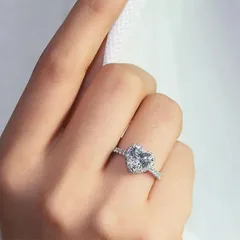 Cute Heart Pattern Silver Plated Ring For Women Featuring Zircon Inlay, 1 Piece Silver Jewelry 3