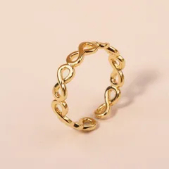 Leaves Open Rings For Unisex Featuring New Style Metal Design With Golden Electroplated Finish 4