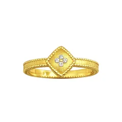 Lucky Heart Adjustable Ring For Women In Cute Style, Made Of Copper With Zircon Inlay 5