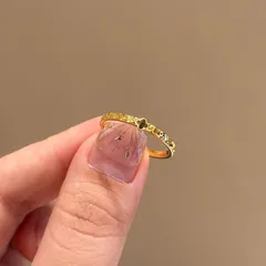 Lucky Heart Open Ring For Women In Gold Electroplated Copper, Perfect For Summer