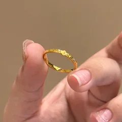 Lucky Heart Open Ring For Women In Gold Electroplated Copper, Perfect For Summer 2