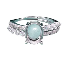 Luxurious Irregular Open Ring For Unisex Featuring Copper Material With Zircon Inlay 5