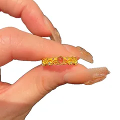 Luxurious Open Ring For Women In Gold Electroplated Copper 5