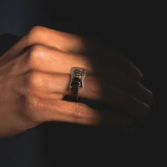 Men's Ring Electric Guitar Rock Punk Style Female  Niche Design Hip Hop Adjustable Index Finger Ring 3