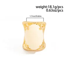 Metal Tree Open Ring For Women Featuring Asymmetrical Design With 0.03µm Coating Thickness And Resin Inlay 4