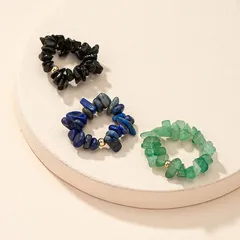 Minimalist Style Handmade Alloy Women's Ring, Inlaid With Natural Stones, Featuring A Fruit Pattern Design 4