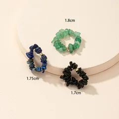 Minimalist Style Handmade Alloy Women's Ring, Inlaid With Natural Stones, Featuring A Fruit Pattern Design 5
