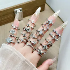 Minimalist Irregular Starburst Unisex Open Ring For Women Versatile Stylish Small Batch Stacking Index Finger Ring