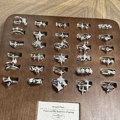 Minimalist Irregular Starburst Unisex Open Ring For Women Versatile Stylish Small Batch Stacking Index Finger Ring 3