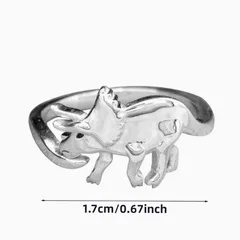 Alloy Dinosaur Unisex Open Rings 2
