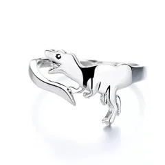 Alloy Dinosaur Unisex Open Rings 3