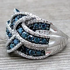 Morning Wisdom Blue Sapphire Ring Electroplated Diamond Embedded Women Style Fashion Jewelry Accessory For Online Retail 2