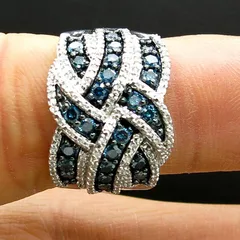 Morning Wisdom Blue Sapphire Ring Electroplated Diamond Embedded Women Style Fashion Jewelry Accessory For Online Retail 4