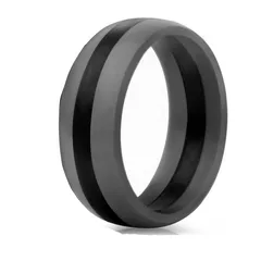 Multicolor Color Block Silicone Rings For Men And Unisex Featuring Electroplated Silica Gel Design 5