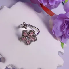Natural Candy Colored Tourmaline Ring Beautiful Fashionable Simple Living Mouth Design Ring Women's Drop Earrings Copper Alloy 4