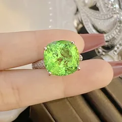 New 15 Carat Ultra Large Fanta Color Para Para Lax Ring Amethyst Anna Princess Yellow Diamond Color Gemstone Ring 3
