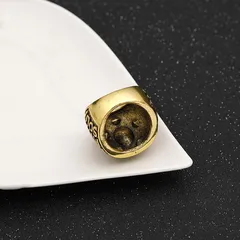 Fashion Geometric Unisex Alloy Ring With Artificial Gemstones Featuring Electroplated Design, Ideal For Travel 4