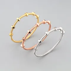 New Wind Nut Personality Bracelet Ring For Men And Women Couples Pla Ring Finger Ring Copper Gold Plated Internet Celebrity Hair