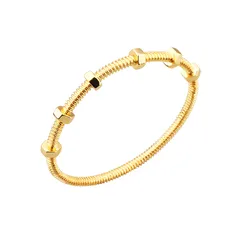 New  Wind Nut Personality Bracelet Ring For Men And Women Couples Pla Ring Finger Ring Copper Gold Plated Internet Celebrity  Hair 5