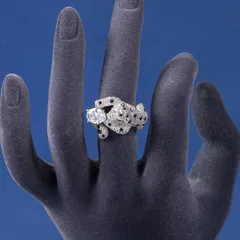 New  Jewelry Open Ring Commuter Gem Leopard Ring Accessory Simple Style Diamond Crafted Female Gender 3