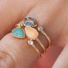New  Ladies Rings Fashionable Geometric Pattern Alloy Simple Exaggerated Personality Ring For Women 4