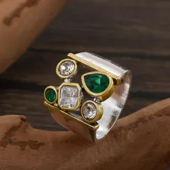 New  Oversized Minimalist Ring For Women Fashionable Geometric Pattern Alloy Ring Stylish OL Style 2
