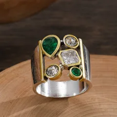 New  Oversized Minimalist Ring For Women Fashionable Geometric Pattern Alloy Ring Stylish OL Style 4