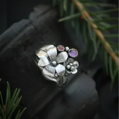 New  Oversized Personality Women's Ring Geometric Pattern Alloy Fashion OL Style Finger Ring 5