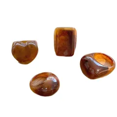 New Resin Geometric Square Ring Finger Ring In Brown Color For Autumn And Winter Handmade Crafted Unisex  Style Jewelry 5