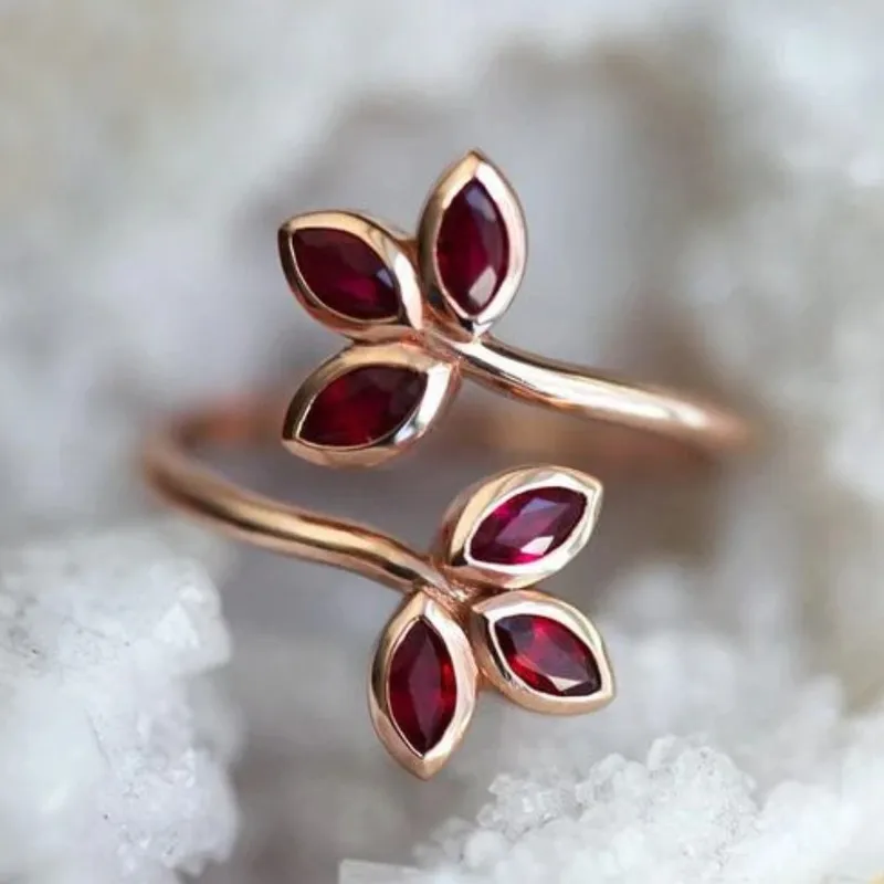 New  Rings Simple Personality Women's Ring Geometric Pattern Alloy Fashion OL Style Electroplated Ring 3