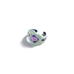 New Style Handmade Drip Oil Open Ring Women's 3D Versatile Cute Design Sense Alloy Gold Foil Print Ring Fashion Jewelry 5