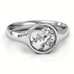 Nordic Style Adjustable Landscape Ring For Women In Gold Featuring Electroplated Zinc Alloy Mountain Design 2