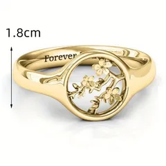 Nordic Style Adjustable Landscape Ring For Women In Gold Featuring Electroplated Zinc Alloy Mountain Design 4